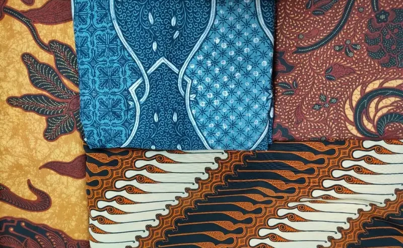 Sebuah Kain Tradisional Batik Khas Dari Indonesia
