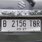 Angka Resmi Kendaraan Pada Tertera Sebuah Plat